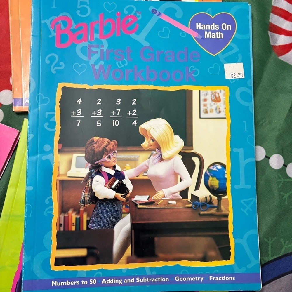 Vintage school Barbie books first grade work books lot of 4 - Picture 6 of 12